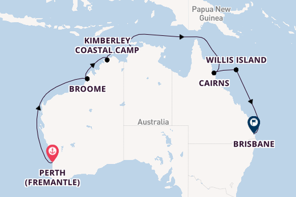 Australia from Perth (Fremantle), Australia with the Sapphire Princess