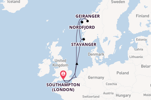 Norway from Southampton, England with the Celebrity Apex