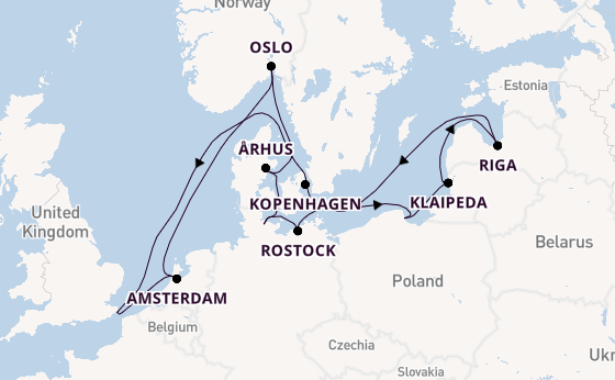 Engeland vanaf Londen/Dover, Groot-Brittannië met de Nieuw Statendam