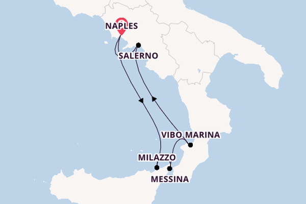 Western Mediterranean from Naples, Italy with the Belle de l'Adriatique