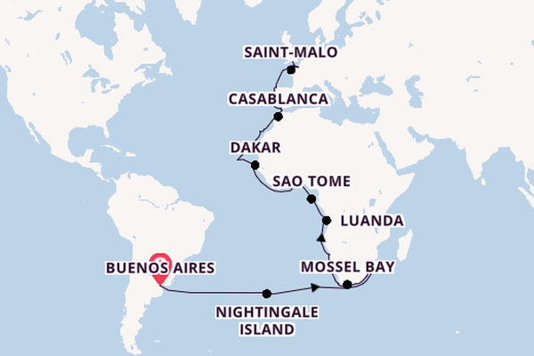 Transatlantic from Buenos Aires, Argentina with the Seabourn Quest