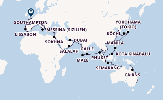 Mittelmeer ab Sydney auf der Vista
