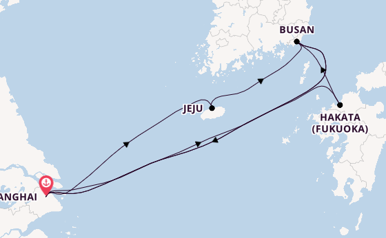 China from Shanghai, China with the MSC Bellissima