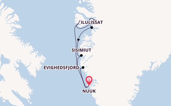 Arctica vanaf Nuuk, Groenland met de Silver Wind