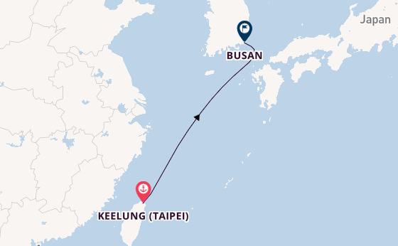 Oost-Azië vanaf Keelung (Taipei), Taiwan met de Costa Serena
