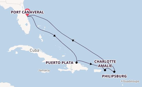 Caribbean from Port Canaveral, Florida, USA with the Celebrity Apex