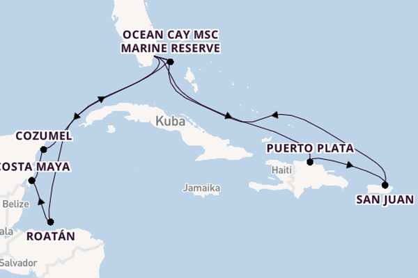 Karibik ab Miami auf der MSC World America