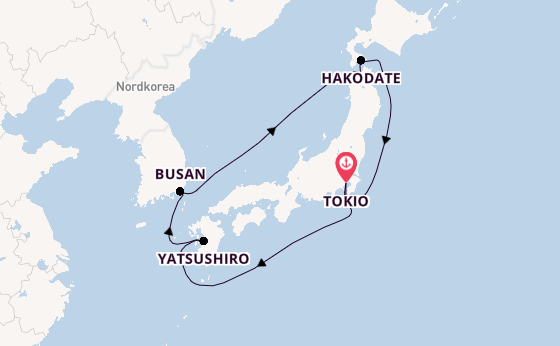Japan ab Tokio, Japan auf der Diamond Princess