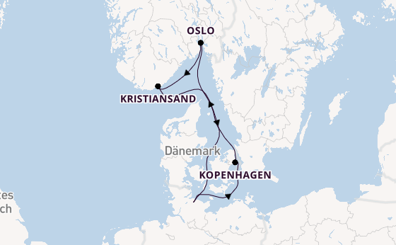 Norwegen ab Kiel, Deutschland auf der Mein Schiff Flow