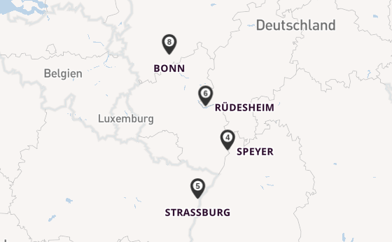 Rhein ab Köln, Deutschland auf der MS VistaGracia