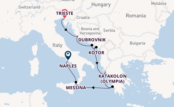 Mediterranean Sea from Trieste, Italy with the Allura