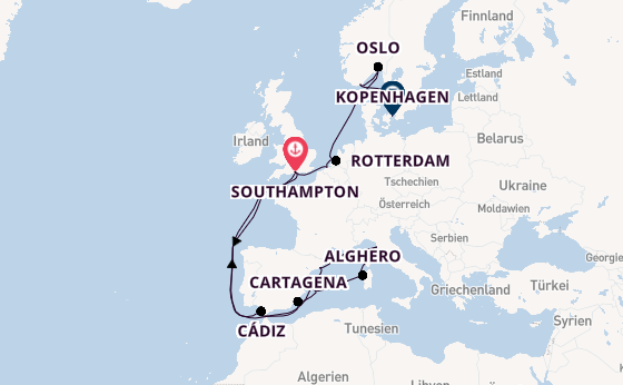 Westliches Mittelmeer ab Southampton, Großbritannien auf der Regal Princess