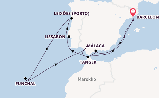 Westliches Mittelmeer ab Barcelona, Spanien auf der Celebrity Equinox