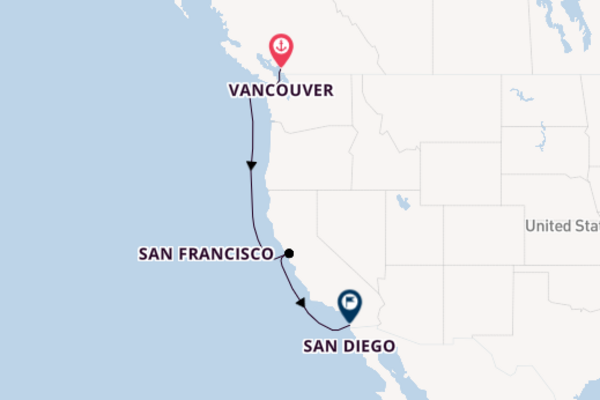 Pacific Coast Cruising with Vancouver and San Diego Stay