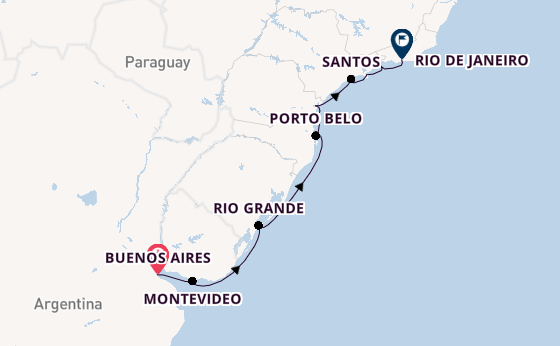 South America from Buenos Aires, Argentina with the Azamara Quest