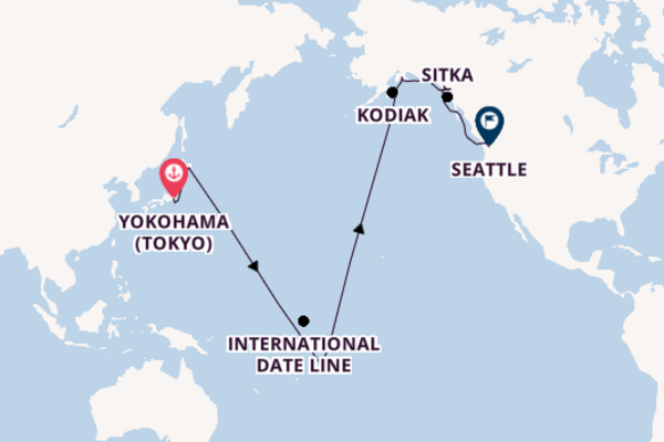 Transpacific from Yokohama (Tokyo), Japan with the Queen Elizabeth