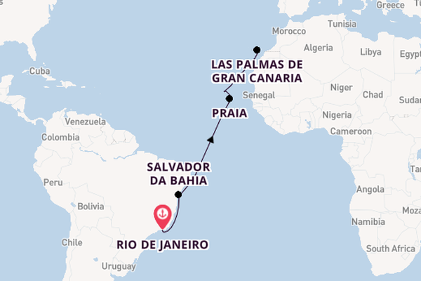 Brazil from Rio de Janeiro, Brazil with the MS EUROPA 2