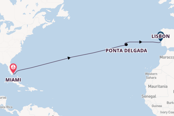 Transatlantic from Miami, Florida, USA with the Seabourn Encore