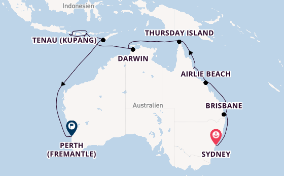 Australien ab Sydney auf der Seven Seas Navigator