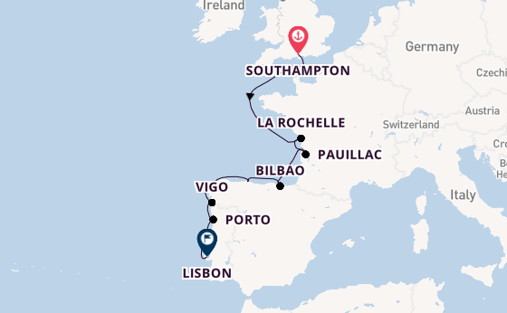 Portugal from Southampton, England with the Sonata (Oceania)