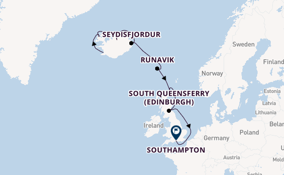 Arctic Ocean from Reykjavik, Iceland with the Caribbean Princess