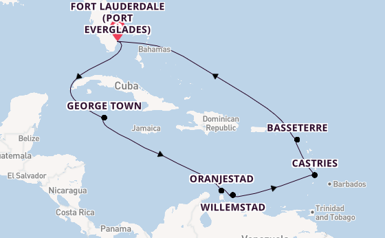Caribbean from Fort Lauderdale (Port Everglades), Florida with the Celebrity Eclipse