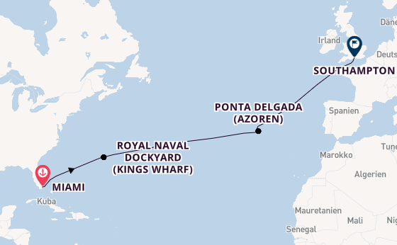 Transatlantik ab Miami auf der Freedom of the Seas