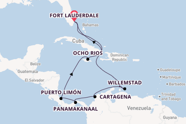 Caribbean vanaf Fort Lauderdale, Verenigde Staten met de Emerald Princess