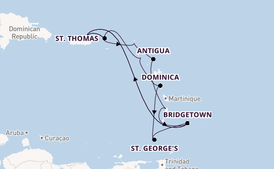 Caribbean from San Juan, Puerto Rico with the Emerald Princess