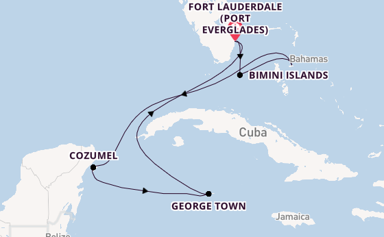 Caribbean from Fort Lauderdale (Port Everglades), Florida, USA with the Celebrity Beyond