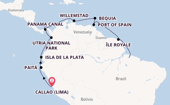 South America from Callao (Lima), Peru with the HANSEATIC inspiration