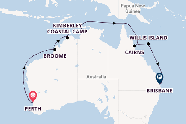 Australië vanaf Perth, Australië met de Sapphire Princess