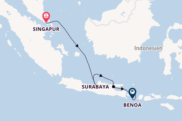 Südostasien ab Singapur, Singapur auf der Azamara Pursuit