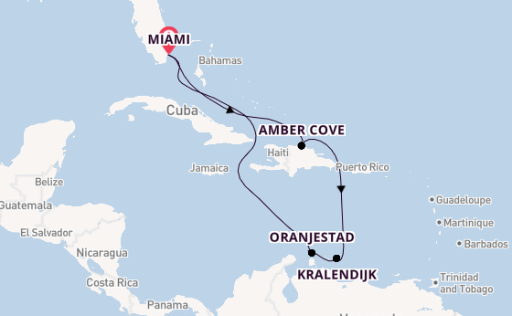 Caribbean from Miami, Florida with the Carnival Venezia