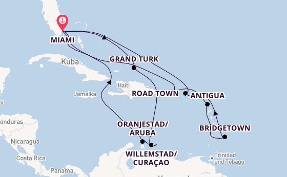 Karibik ab Miami auf der Queen Elizabeth