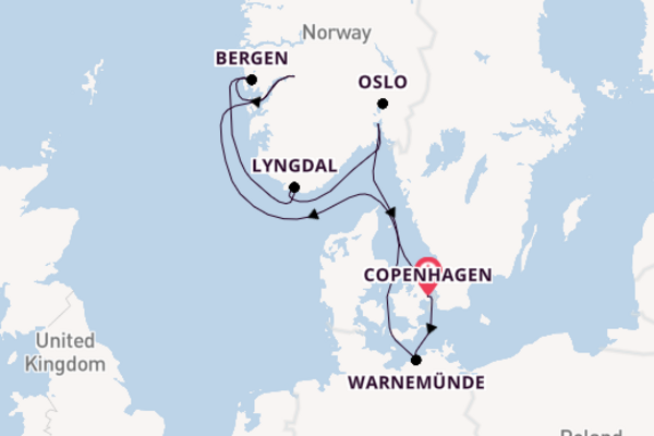 Norway From Copenhagen with the MSC Poesia