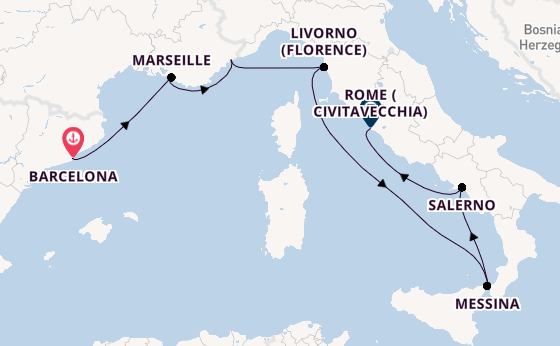 Western Mediterranean from Australia with the Norwegian Epic