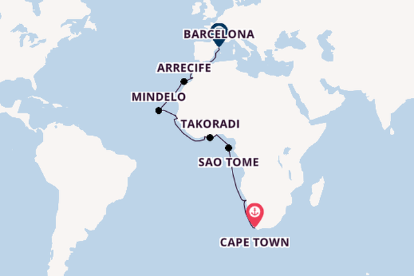 Africa from Cape Town, South Africa with the Seven Seas Navigator