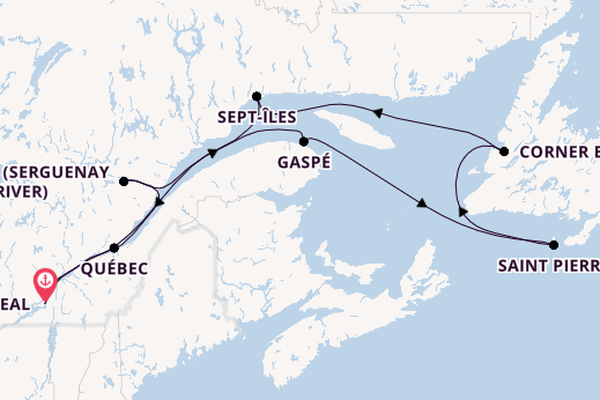 Kanada ab Montreal, Kanada auf der Le Commandant Charcot