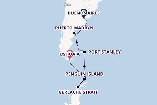 Südamerika ab Ushuaia, Argentinien auf der MS Fridtjof Nansen