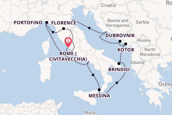 Mediterranean from Rome with the Celebrity Constellation