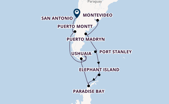 South America from Buenos Aires, Argentina with the Norwegian Star