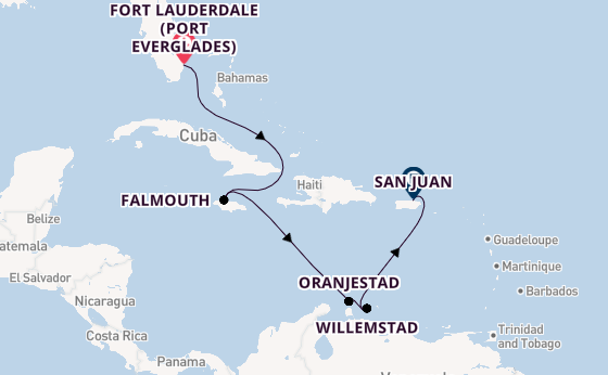 Caribbean from Fort Lauderdale (Port Everglades), Florida with the Emerald Princess