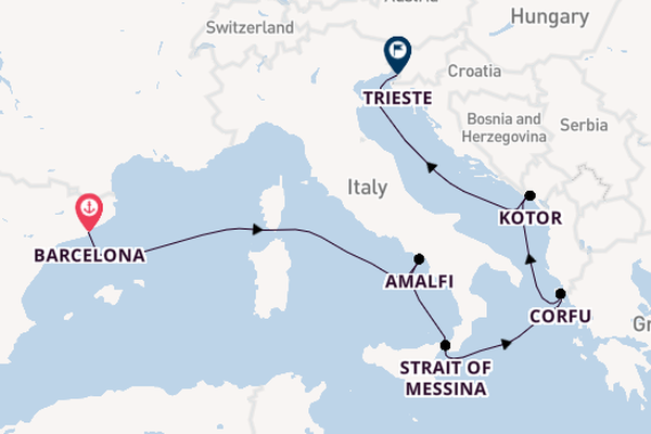 Western Mediterranean from Barcelona, Spain with the Queen Victoria