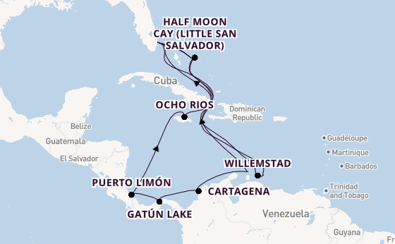 Caribbean from Fort Lauderdale (Port Everglades), Florida with the Nieuw Amsterdam