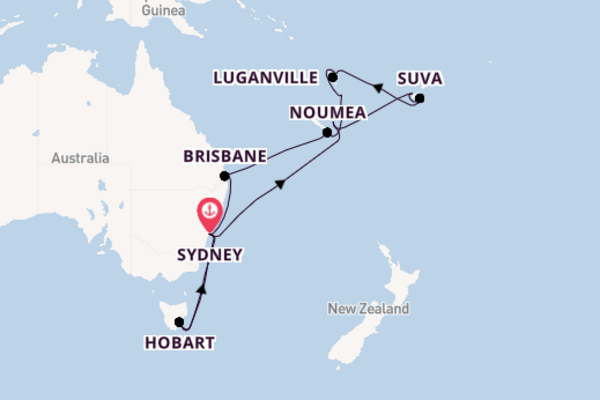 Cruise with Cunard from Sydney