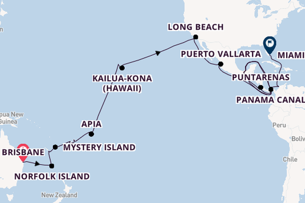 Transpacific from Brisbane, Australia with the Seabourn Quest
