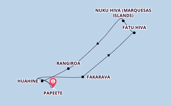French Polynesia from Papeete, Tahiti, French Polynesia with the Silver Whisper