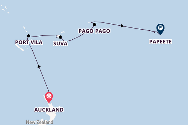 French Polynesia from Auckland, New Zealand with the Seven Seas Voyager