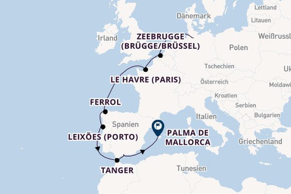 Westliches Mittelmeer ab Hamburg auf der Mein Schiff 7